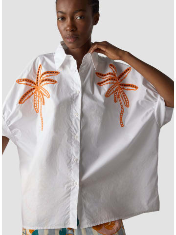LeComte Bluse mit Stickereien in Weiß