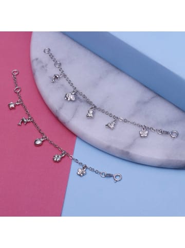 Lucardi 925 Silber Armband  Herz