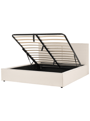 Beliani Doppelbett MOISSAC in Beige/Schwarz - (W) 197 x (H) 108 x (L) 224 cm
