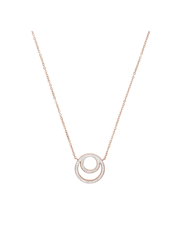 Amor Kette mit Anhänger Edelstahl, IP Rose in Roségold