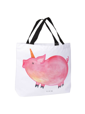Mr. & Mrs. Panda Strandtasche Einhorn Schwein ohne Spruch in Weiß