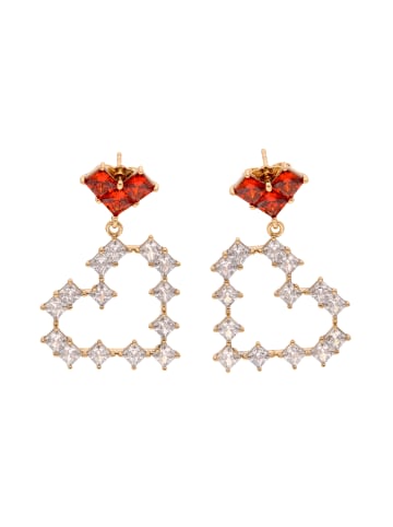myMo at night Women Earrings in Rose Gold Red