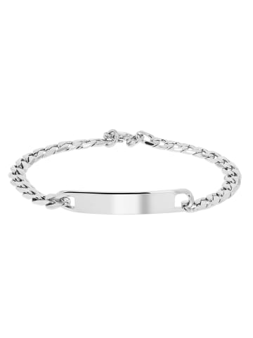 Adeliás Damen Armband – Panzerarmband aus Edelstahl 18 cm in silber