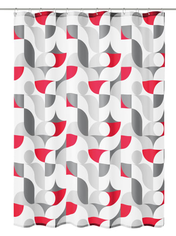 Kleine Wolke textiler Griff Duschvorhang Tess in rubin