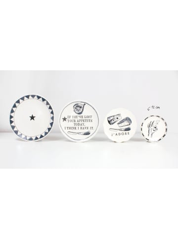 Blond Amsterdam Petit-Four-Teller Bonjour in Schwarz - 12cm