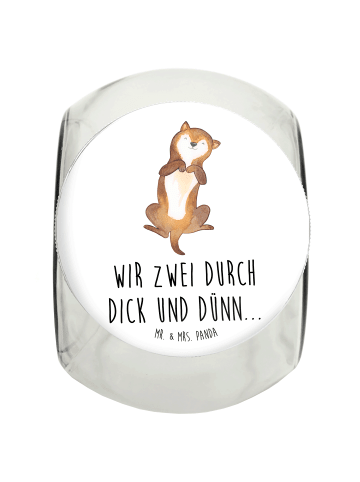 Mr. & Mrs. Panda Leckerli Glas Hund Streicheln mit Spruch in Weiß