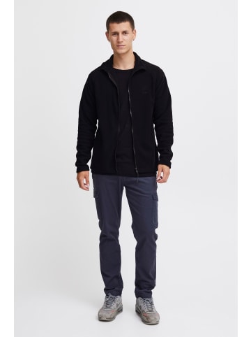 INDICODE Fleecejacke 55648MM Schlichte Basic Fleecejacke mit Stehkragen in Schwarz
