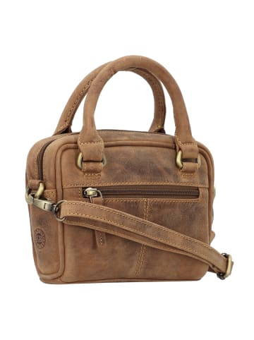 Greenburry Vintage Mini Bag Handtasche Leder 18 cm in brown
