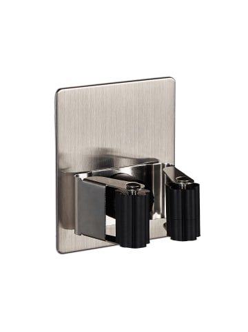 relaxdays 2er-Set: Gerätehalter in Silber