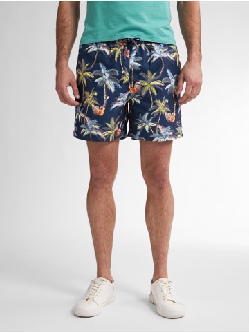 Petrol Industries Badehose mit Allover-Muster Wavecrestway in Blau