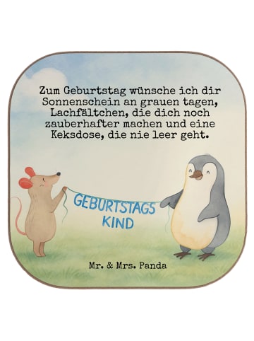 Mr. & Mrs. Panda Untersetzer Glas Maus Pinguin Geburtstag Design... in Weiß