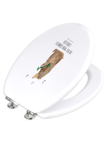 Mr. & Mrs. Panda Toilettenbrille Bär Lied mit Spruch in Weiß