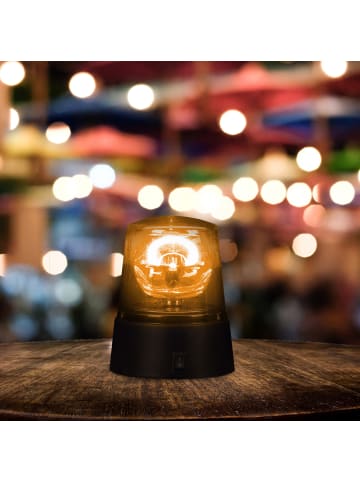 relaxdays 2 x  Rundumleuchte in Orange/ Schwarz