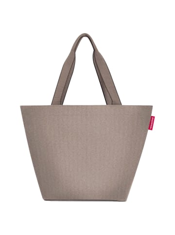 Reisenthel shopper M - Shopper 51 cm (teddy leo olive) in herringbone mokka