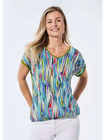 GOLDNER Kurzgröße: Shirt aus Effektgarn in bunt / gemustert