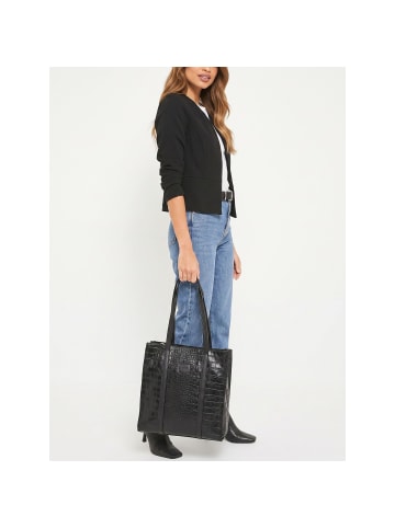 Gabor Elfie Shopper Tasche M 30 cm croco black