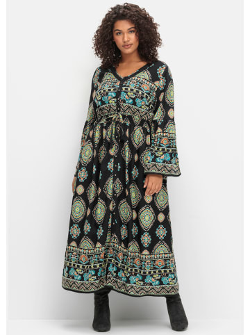 sheego by Joe Browns Maxikleid in schwarz-gemustert