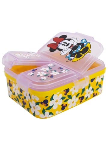 Disney Minnie Mouse Disney Minnie Mouse Kinder Brotdose XL – Lunchbox mit 3 Fächern & in Gelb
