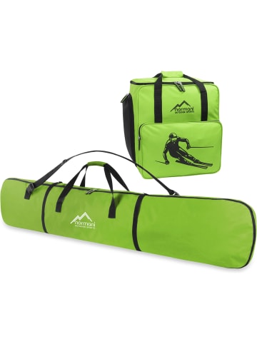 Normani Outdoor Sports Taschen Kombi bestehend aus Snowboardtasche und Zubehörtasche in Grün