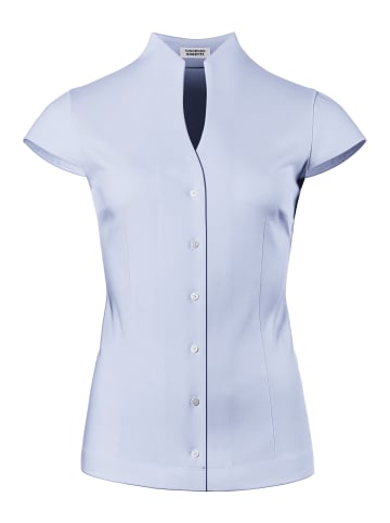 Vincenzo Boretti Bluse tailliert in hellblau