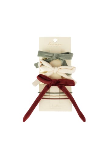 leevje Haarspangen velvet bow mix' in multicolored