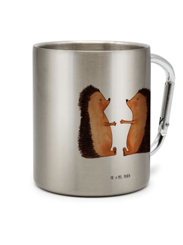 Mr. & Mrs. Panda Kaffeepott Igel Liebe ohne Spruch in Silber