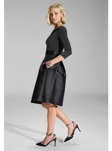 SWING Cocktailkleid in schwarz silber - 0001
