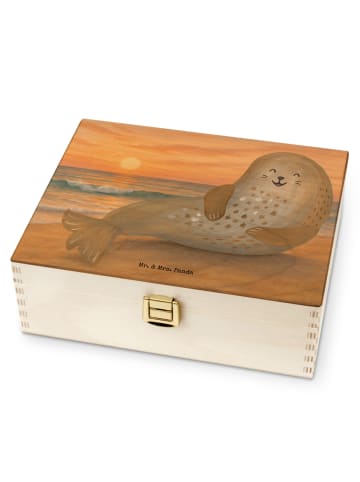 Mr. & Mrs. Panda Teebox Robbe Lachen Design ohne Spruch in Weiß