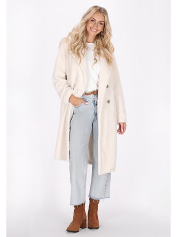 IZIA Damen Coat in Wollweiss