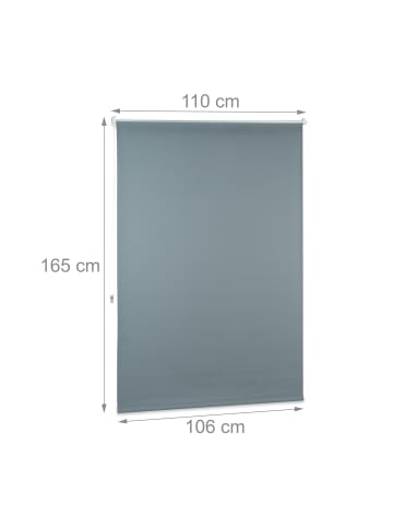 relaxdays 2x Verdunkelungsrollo in Grau - (B)110 x (H)160 cm