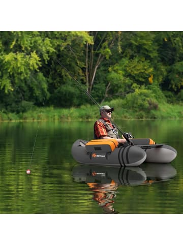 COSTWAY Schlauchboot aufblasbar bis 150kg in Grau