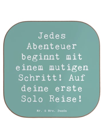 Mr. & Mrs. Panda Bierdeckel Spruch Alleine Reisen Unternehmen mi... in Meeresbrise