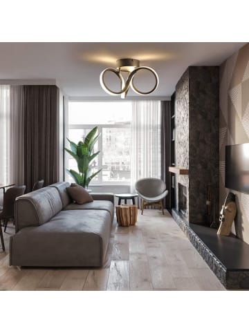 ZMH LED Deckenleuchte 19W in Schwarz 3000K Warmweiß Arbeitszimmerlampe L 31cm