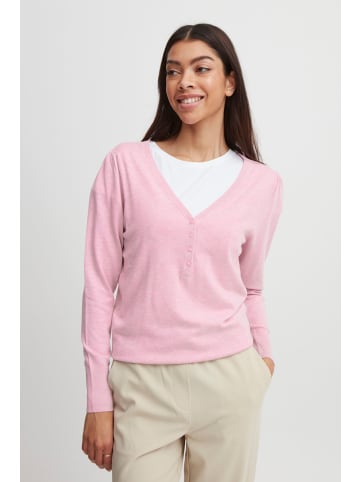 b.young Strickpullover BYMMPIMBA1 BUTTON JUMPER - 20812781  Modischer Pullover mit V-Ausschnitt in Rosa