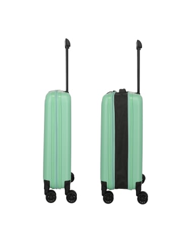 travelite Basics faltbarer 4-Rollen Kabinentrolley 55 cm in mint