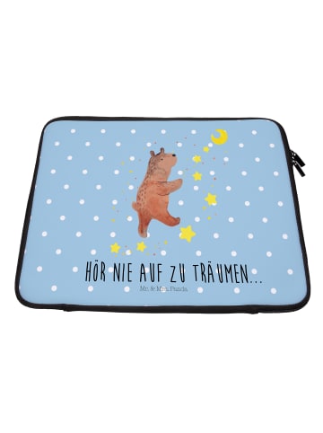 Mr. & Mrs. Panda Notebook Tasche Bär Träume mit Spruch in Blau Pastell