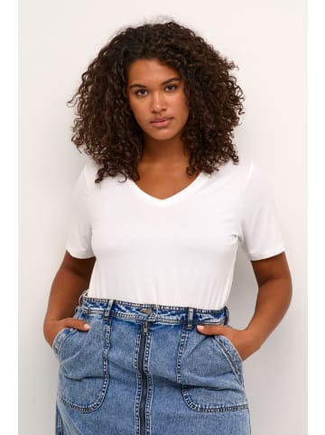 KAFFE curve T-shirt KCjena A-shape in Chalk