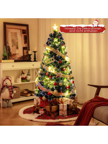COSTWAY Künstlicher Weihnachtsbaum mit Beleuchtung in Grün