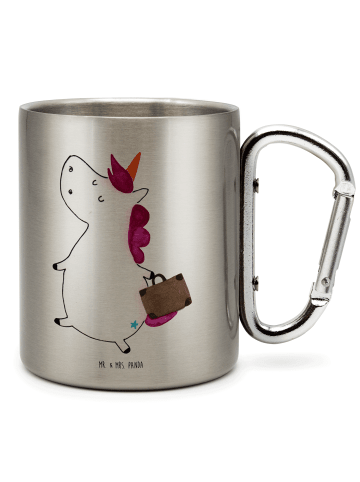 Mr. & Mrs. Panda Tasse Einhorn Koffer ohne Spruch in Silber