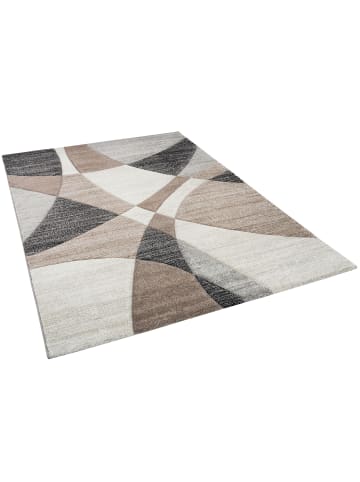 Pergamon Designer Teppich Maui Modern Retro in beige braun