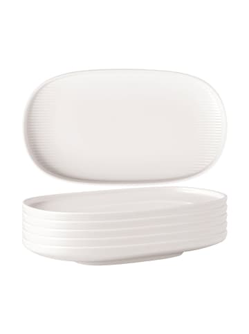 Villeroy & Boch 6er Set Universalplatten Afina in Weiß 23 x 13 cm in weiß