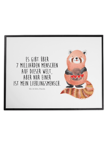 Mr. & Mrs. Panda schreibtischunterlage Roter Panda mit Spruch in Weiß