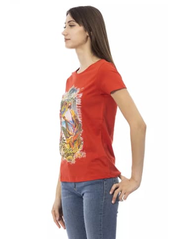 Trussardi Action Schwarz Rot Baumwolle Damen T-Shirt