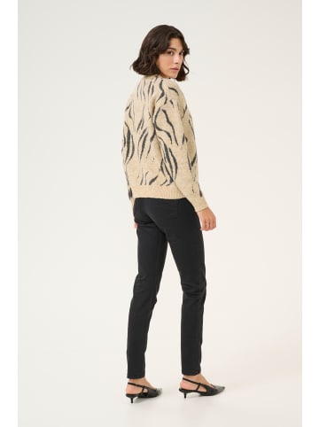 Kaffe Strickpullover KAbillie Loose fit in Feather Gray Mel/Dark Grey Mel