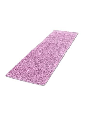 KADIMA DESIGN Teppich Hochflor Shaggy Waschbar Einfarbig RHEIN Strapazierfähig in Pink