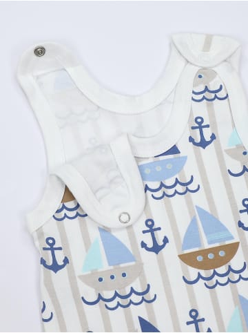 TupTam Baby Strampler mit Aufdruck Spruch 5er Pack in grau/beige