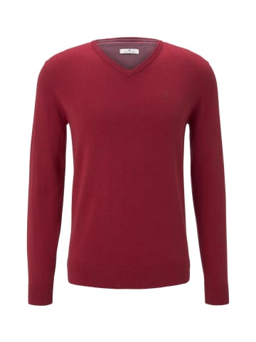 Tom Tailor Pullover 'Basic' in rot