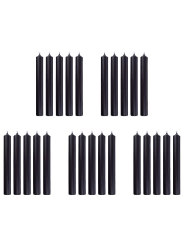 Butlers Butlers Stabkerze RAINBOW 25er-Set in Schwarz