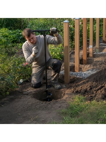 relaxdays Erdbohrer in Schwarz - Ø 150 mm