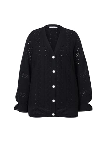 MIAMODA Strickjacke in schwarz